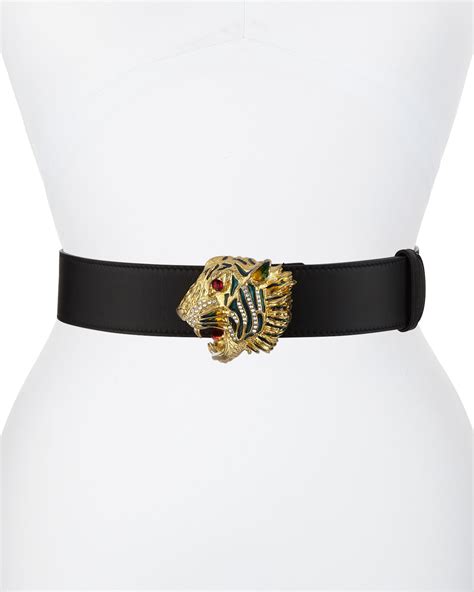 gucci leather belt with tiger head buckle green and red|Gucci belt leather replacement.